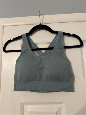 Seamless Crossback Sports Bra - Light Teal